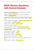 BKAT Review Questions with Correct Answers 