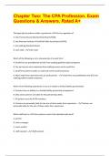 Chapter Two: The CPA Profession. Exam Questions & Answers. Rated A+