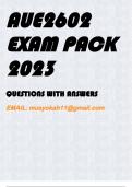 AUE2602 EXAM PACK 2023