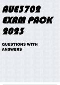 AUE3702 EXAM PACK 2023