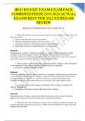 HESI RN EXIT EXAM-EXAM PACK COMBINED FROM 2019-2024 ACTUAL EXAMS-BEST FOR 2022 EXIT EXAM REVIEW