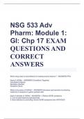 NSG 533 Advanced  Pharmacology Test 1  Week 4 CORRECT  ANSWERS 100%  2023//2024