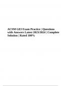 ACSM GEI Exam Practice Questions with Answers | Latest Update 2023/2024 (GRADED)