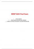 NRNP 6645 Final Exam (Latest-2022/2023, 100 Q & A) / NRNP 6645N Final Exam / NRNP6645 Final Exam / NRNP-6645N Final Exam: Walden University | 100% Verified Q & A |