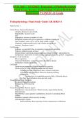 NUR 2063 / NUR2063: Essentials of Pathophysiology Final Exam Review Study Guide (Latest 2023/2024) Rasmussen