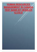 TEST BANK FOR HUMAN RESOURCES MANAGEMENT IN CANADA LATEST UPDATE BY DESSLER G,COLE.pdf