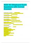 HCB 103 Shipboard Exam Questions with Correct Answers 