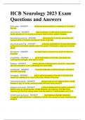 HCB Neurology 2023 Exam Questions and Answers 