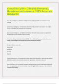 CompTIA CySA - CS0-002 (Personal),  Questions and answers, 100% Accurate.  Graded A+