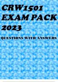 CRW1501 EXAM PACK 2023