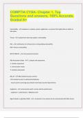 COMPTIA CYSA- Chapter 1, Top Questions and answers, 100% Accurate. Graded A+