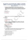 NR 328 FINAL EXAM WITH 100% CORRECT ANSWERS-SPRING ( AUGUST-NOV) 2023/2024-Pediatrics Final Exam Review (Wk. 1-8)