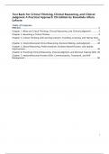 Test Bank For Critical Thinking, Clinical Reasoning, and Clinical Judgment A Practical Approach 7th Edition by Rosalinda Alfaro LeFevre