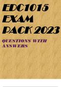 EDC1015 EXAM PACK 2023