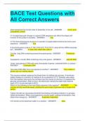 BACE Test Questions with All Correct Answers 