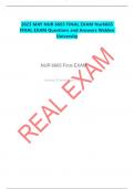 2023 MAY NUR 6665 FINAL EXAM Nur6665 FINAL EXAM Questions and Answers Walden University