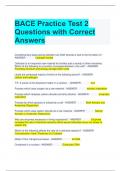 Bundle For BACE Exam Questions and Answers All Correct