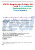 VATI PN Comprehensive Predictor 2020 Form B Green Light Exam Questions and Answers (Verified Answers)