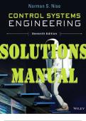 Control Systems Engineering 7th Edition by Norman Nise.  (All 13 Chapters) | SOLUTIONS MANUAL 