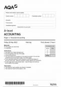 AQA A LEVEL ACCOUNTING PAPER 1 QUESTION PAPER 2023 (7127/1: Financial Accounting)