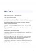 BCOT Test 3 QUESTIONS & ANSWERS 2023 (A+ GRADED 100% VERIFIED)