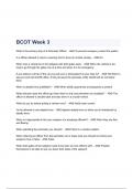 BCOT Week 3 QUESTIONS & ANSWERS 2023 (A+ GRADED 100% VERIFIED)