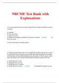 NRCME Test Bank with Explanations 2023/2024