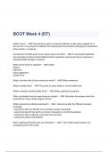 BCOT Week 4 (DT) QUESTIONS & ANSWERS 2023 ( A+ GRADED 100% VERIFED)