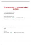 NR 507 MIDTERM EXAM/ WEEK 4 EXAM 2023/2024