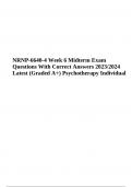 NRNP 6640 Week 6 Midterm Exam Questions With Correct Answers - Latest Update 2023/2024 (100% VERIFIED)
