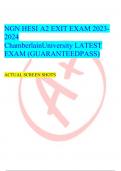 NGN HESI A2 EXIT EXAM 2023- 2024 ChamberlainUniversity LATEST EXAM (GUARANTEED PASS)