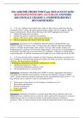 NSG 6440 PRE-PREDICTOR Exam 2023(AUGUST QTR) QUESTIONS WITH 100% ACCURATE ANSWERS &RATIONALE GRADED A (VERIFIED)[HIGHLY RECOMMENDED)