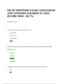 NR 507 FINAL EXAM TOP PREDICTOR APEA EXAM 2023/2024 GRADED A+ VERIFIED WITH ANSWERS (COMPLETE EXAM), NR 507 MIDTERM EXAM 2 QUESTIONS AND ANSWERS (GRADED A+) 2023 (SCORE 58/60 – 96.7%), NR507/ NR 507 Week 8 Final Exam (Latest) Advanced Pathophysiology |121