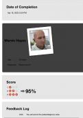 Marvn Hayes VSIM FeedbacMarvn Hayes VSIM Feedback Log & Scorek Log & Score