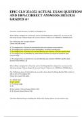 EPIC CLN 251/252 ACTUAL EXAM QUESTIONS AND 100%CORRECT ANSWERS 2023/2024 GRADED A  & EPIC CLN 251/252 Exam Prep/Study Set 2 – KW, CLN 251/252 Study Set 3 -KW and CLN 251/251- KW (Complete Questions with Correct Answers).