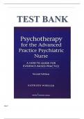 Psychotherapy for the Advanced Practice Psychiatric Nurse 2nd Edition Wheeler Test Bank