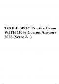 TCOLE BPOC Exam Practice Questions With 100% Correct Answers - Latest 2023/2024 (VERIFIED)