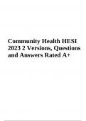 Community Health HESI  Version 1 & 2 | Questions With Answers | Latest Update 2023/2024 (100% VERIFIED)