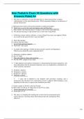 Hesi Pediatric Exam 55 Questions with Answers Rated A+