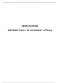 Solid State Physics An Introduction to Theory 1st Edition By Joginder Singh Galsin (Solution Manual)