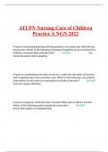 ATI PN Nursing Care of Children Practice A NGN 2022