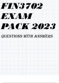 FIN3702 EXAM PACK 2023