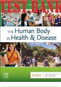 TEST BANK for The Human Body in Health & Disease 8th Edition by Patton, Bell, Thompson and Williamson | Complete 25 Chapters