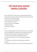 ATI med surg content mastery practice 2023/2024