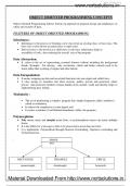 Concept of OOPs in computer science class 12