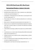 BUSI 3250 Final Exam 2023 (Real Exam) International Business Auburn University