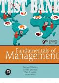 TEST BANK for Fundamentals of Management 9th Canadian Edition by Robbins, DeCenzo, Coulter and Anderson | All Chapters 1-15