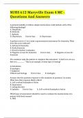 NURS 612 Maryville Exam 4 MC - Questions And Answers