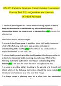 RN ATI Capstone Proctored Comprehensive Assessment Practice Test A questions and answers latest 2023 - 2024 [100% correct answers]