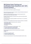 NIH Stroke Scale Training and Certification Exam Questions with 100% Correct Answers 